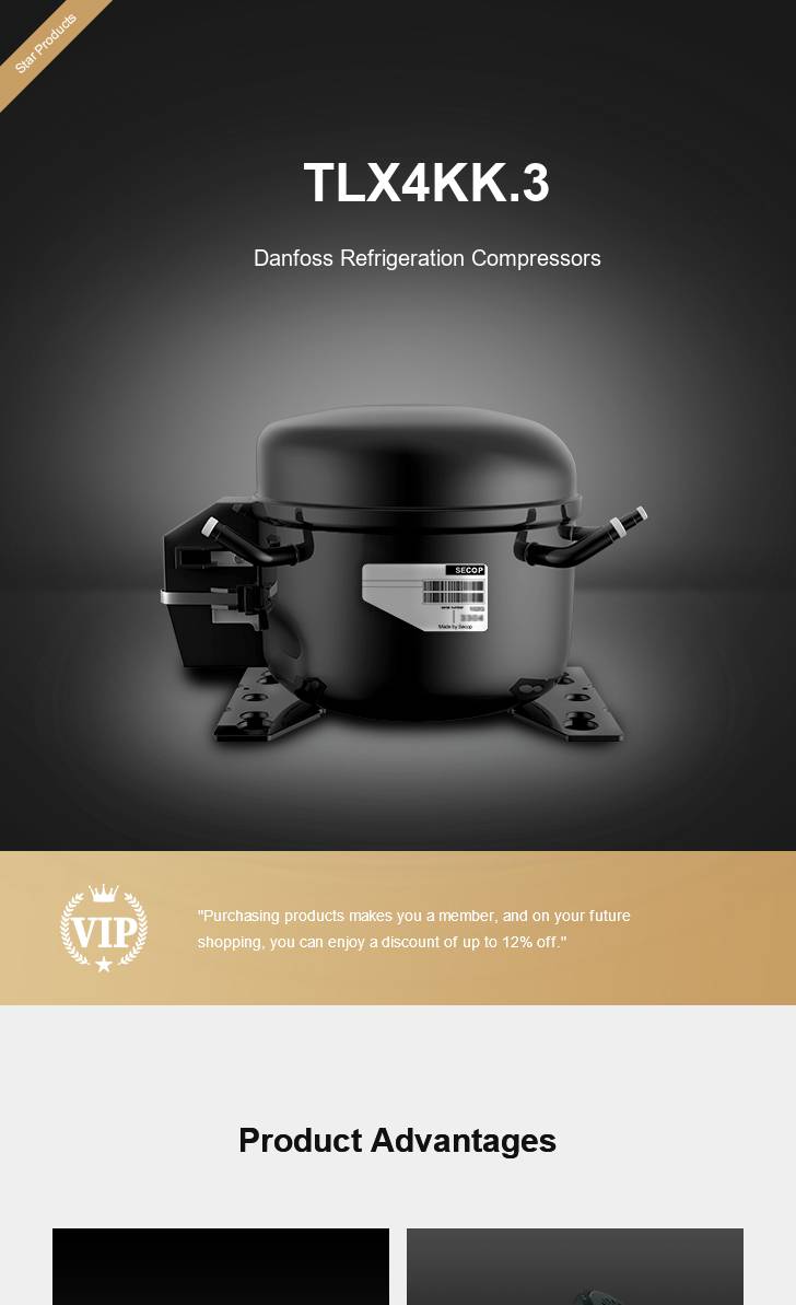 Danfoss Compressor TLX4KK.3, technical parameters pdf, structure diagram